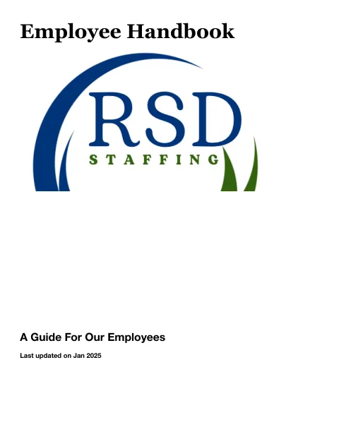First page preview — Employee Handbook